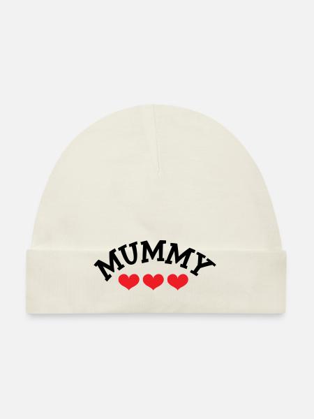 Mom / Mother's Day - Organic Baby Cap - white - Front