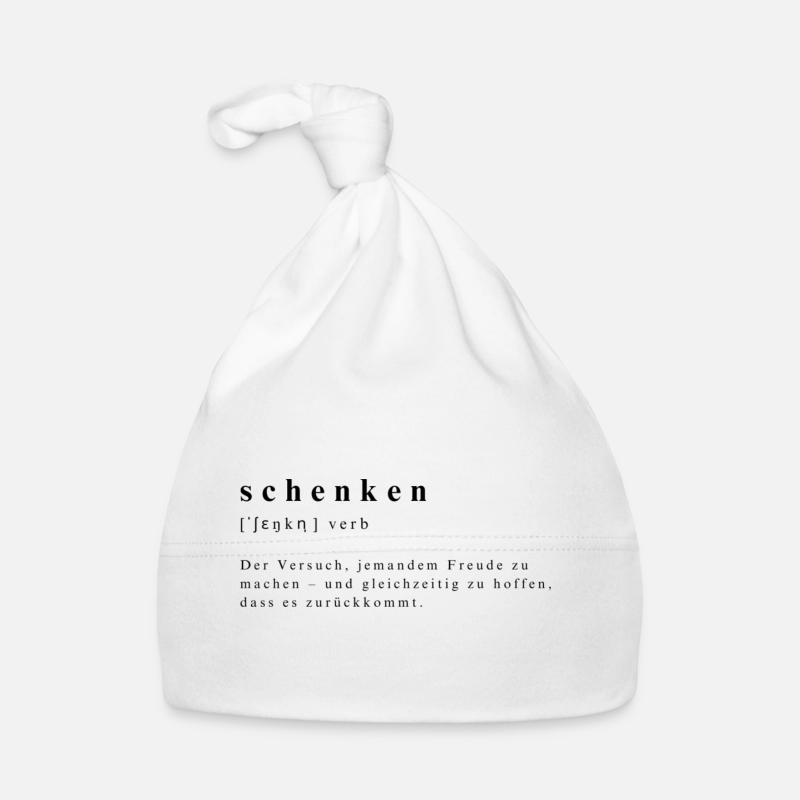 Schenken - Hoffnung und Freude (Verb) Baby Bio-Mütze