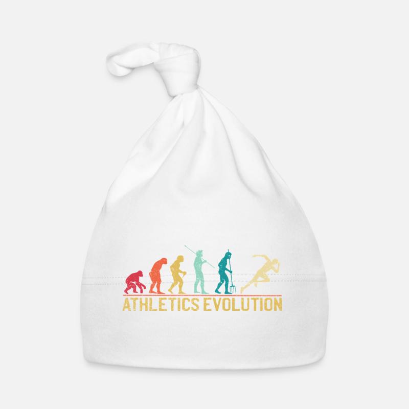 Evolution der menschlichen Athleten Kunstdruck Baby Bio-Mütze