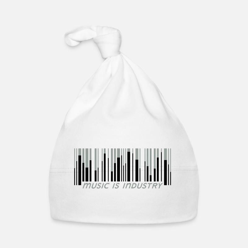 La musique, c’est l’industrie - Bonnet bio Bébé - blanc