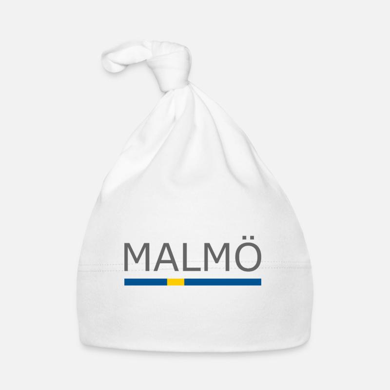 Drapeau de la Suède - Malmö - Sverige - Schweden Bonnet bio Bébé