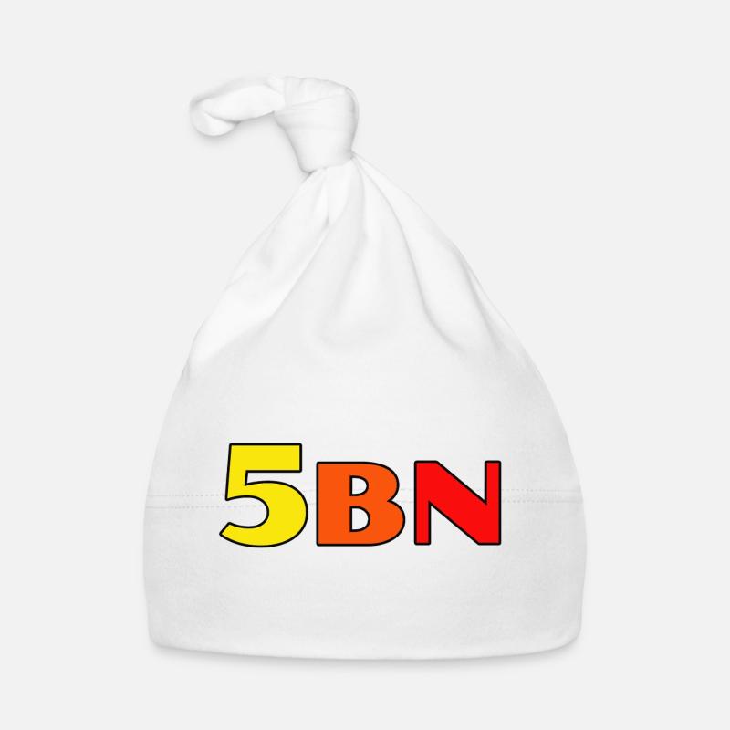 5BN Farbexplosion Blockbuchstaben - Baby Bio-Mütze - Weiß