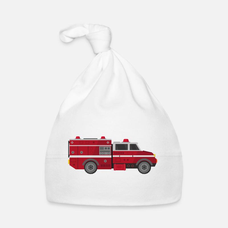 Camion de pompiers Bonnet bio Bébé