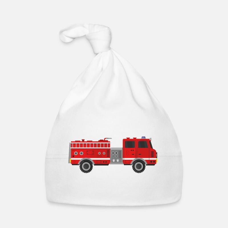 Camion de pompiers Bonnet bio Bébé