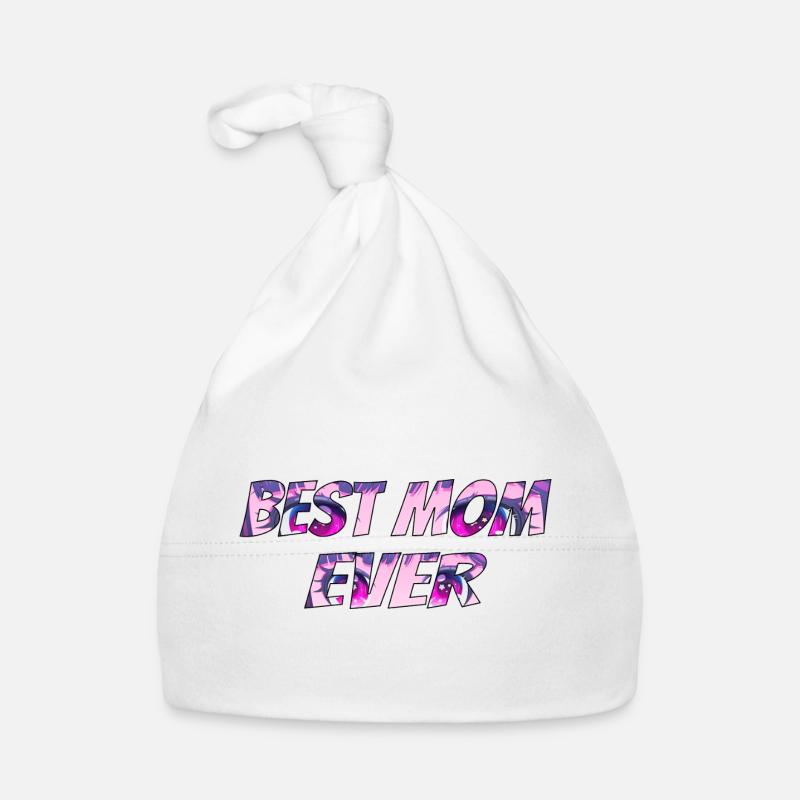 Best Mom Ever Pink Psy Pattern Organic Baby Cap