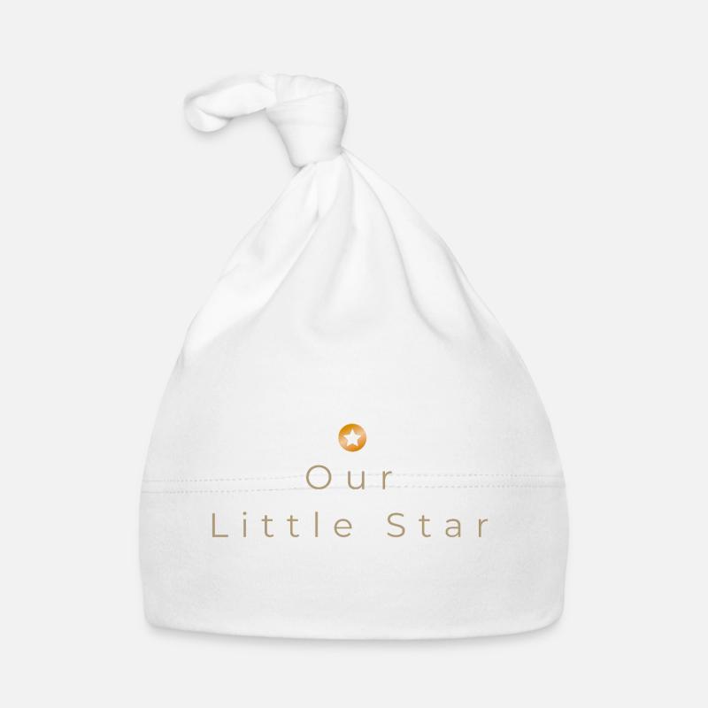 Notre Petite Étoile - Design minimaliste pour bébé - Bonnet bio Bébé - blanc