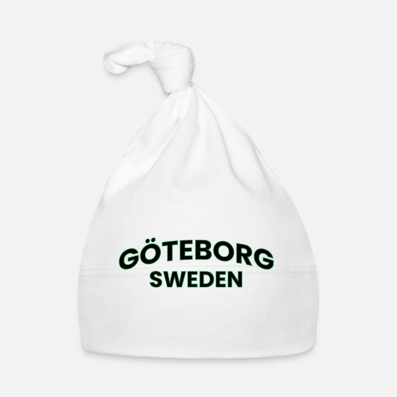 Gothenburger Neongrün-Textdesign Baby Bio-Mütze