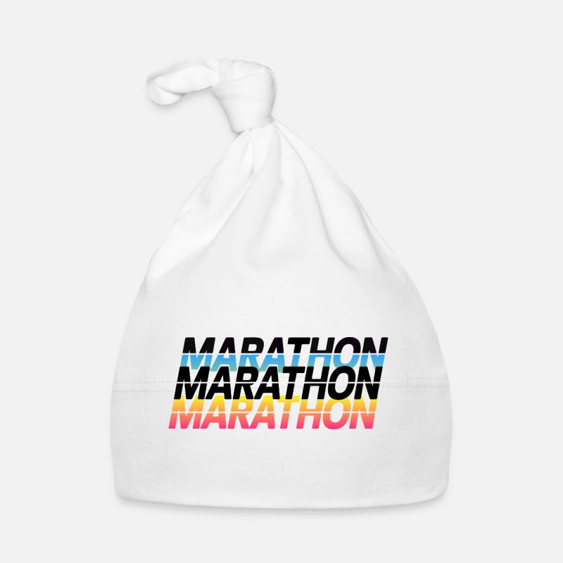 Marathon Gradient Typography Organic Baby Cap