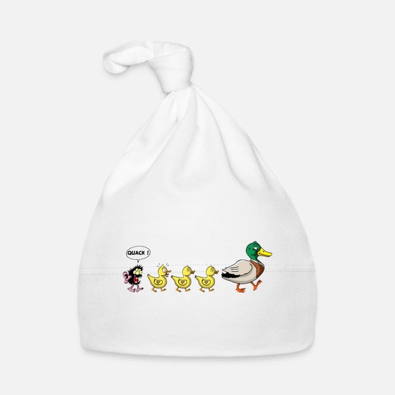 Das hässliche Entlein - Baby Bio-Mütze - Weiß
