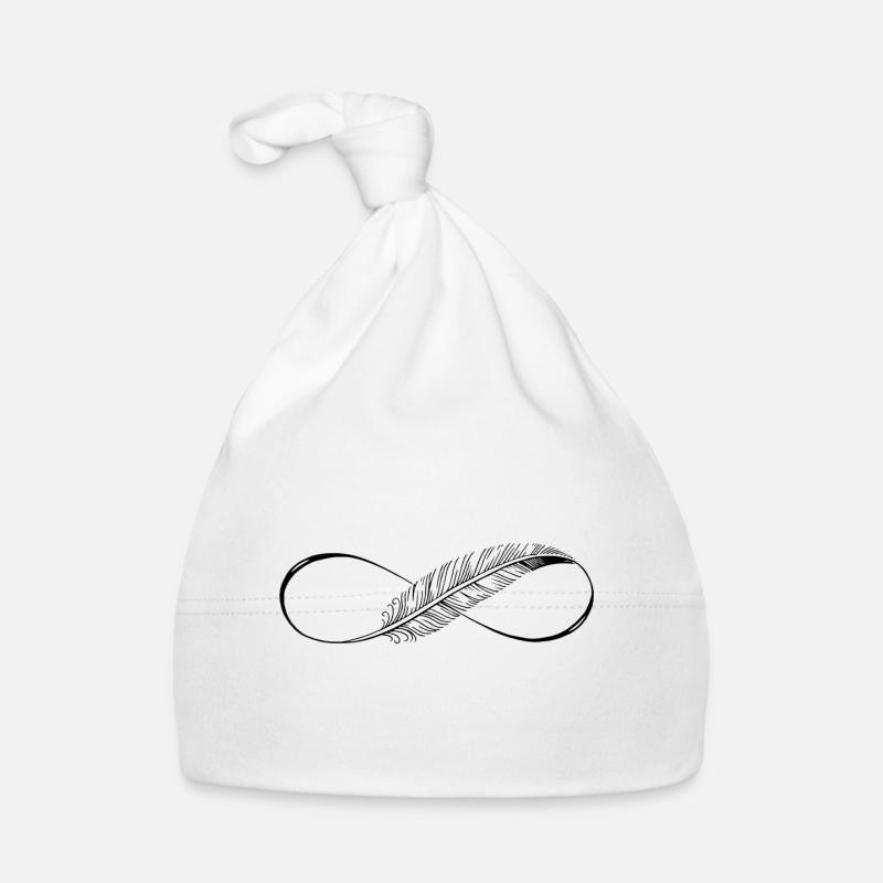 Cute Lines Infinity Feder Baby Bio-Mütze