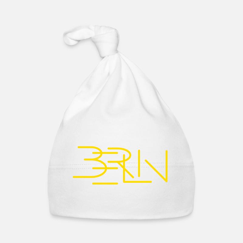 berlin jaune - Bonnet bio Bébé - blanc