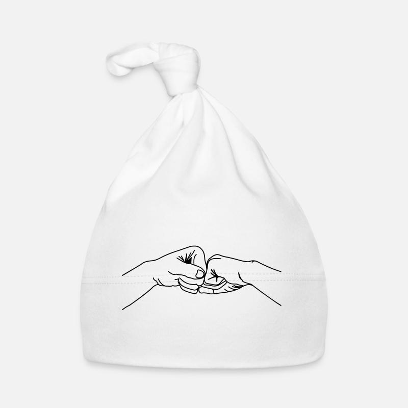 Geste de la main, collaboration, travail d’équipe Bonnet bio Bébé