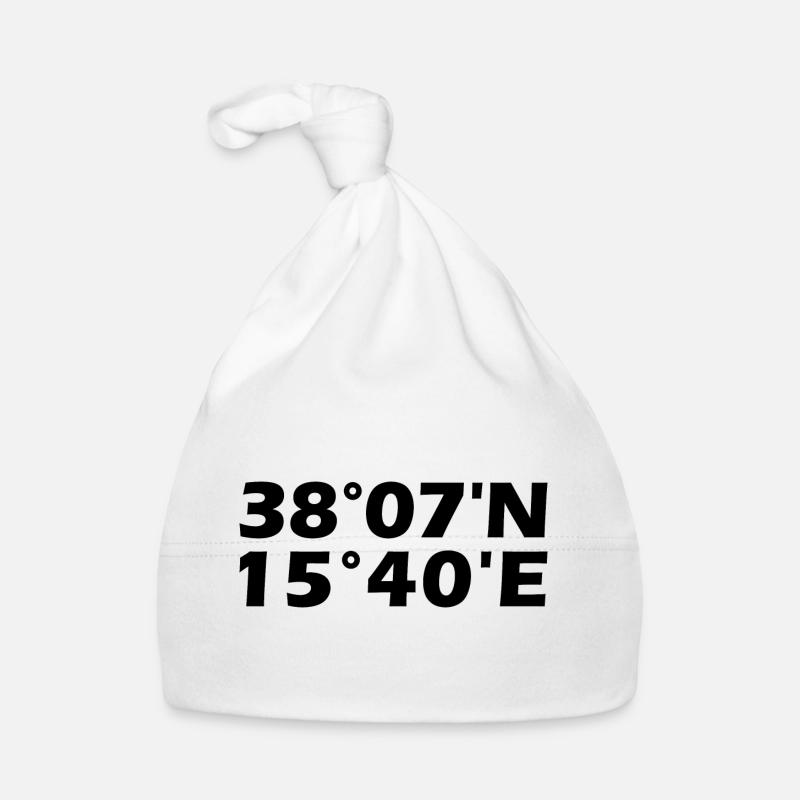 Reggio Calabria Coordinates Organic Baby Cap