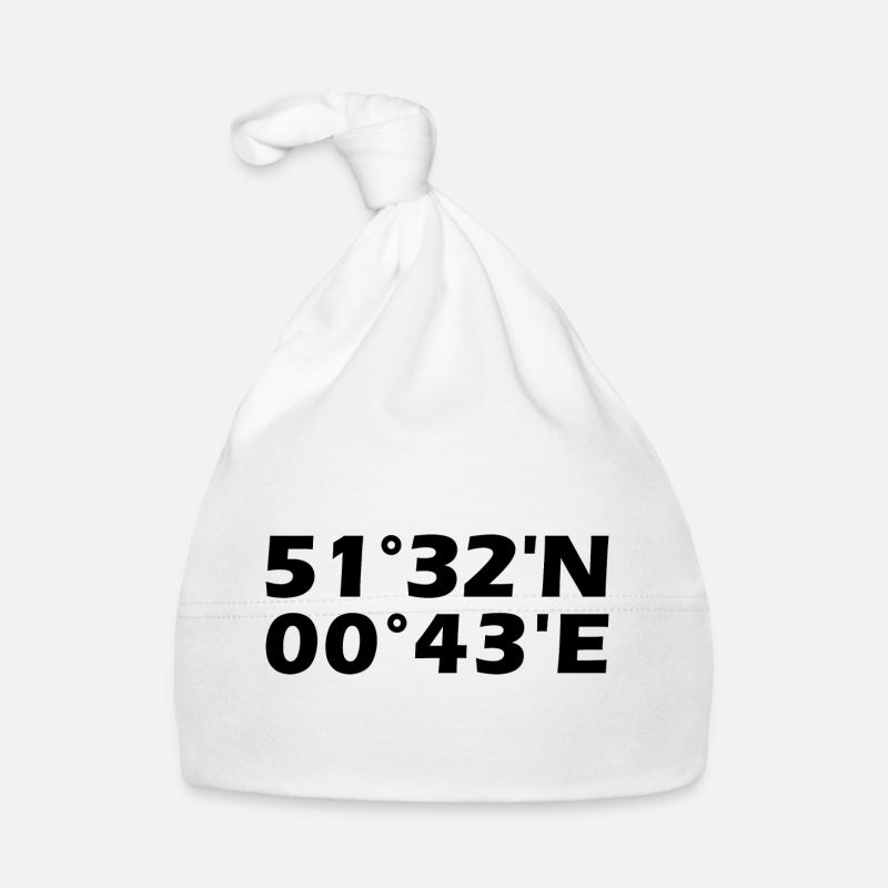 Southend-on-Sea coordinates Organic Baby Cap
