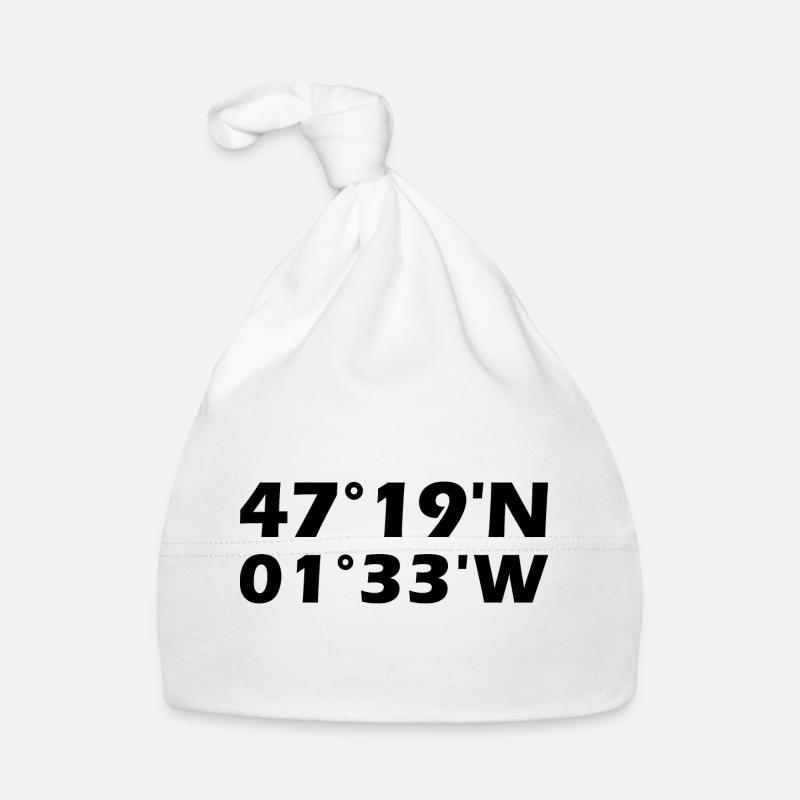 Coordonnées de Nantes - Bonnet bio Bébé - blanc