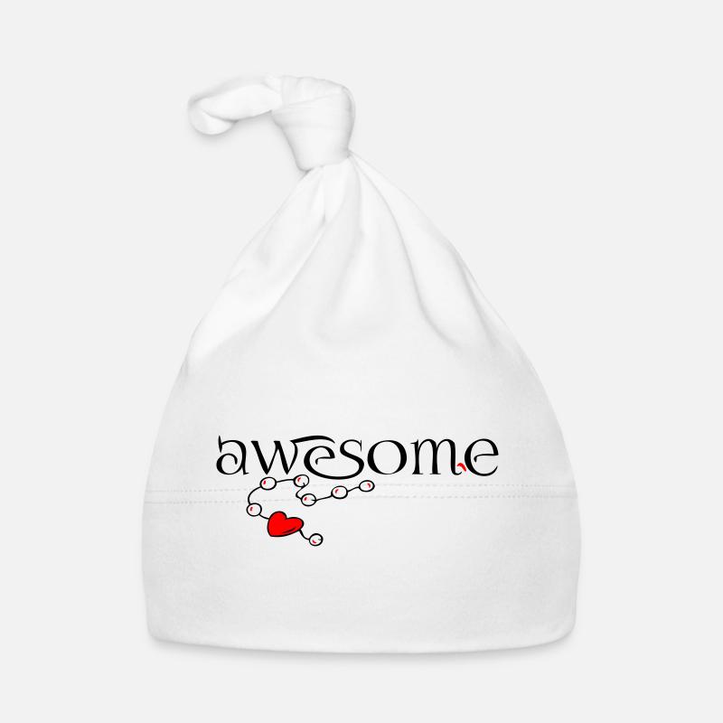 awesome, heart Organic Baby Cap