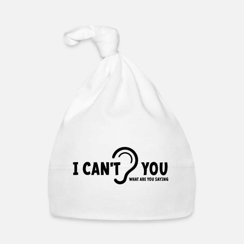 Sourd, malentendant, surdité, signe de perte auditive Bonnet bio Bébé