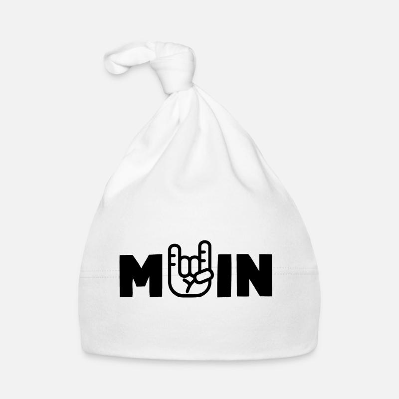 Moin Rock n Roll Norden Gruß Rocker Baby Bio-Mütze