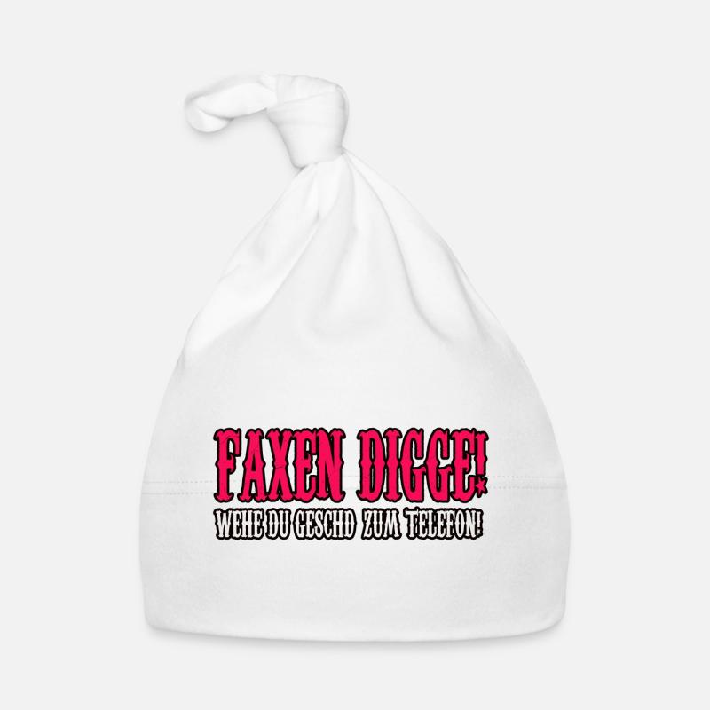 faxen digge spruch shirt Baby Bio-Mütze