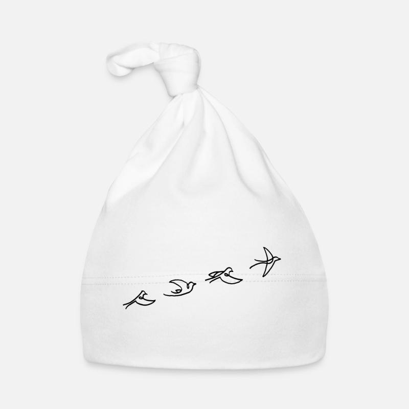 Der Flug des schwarzen Vogels Baby Bio-Mütze