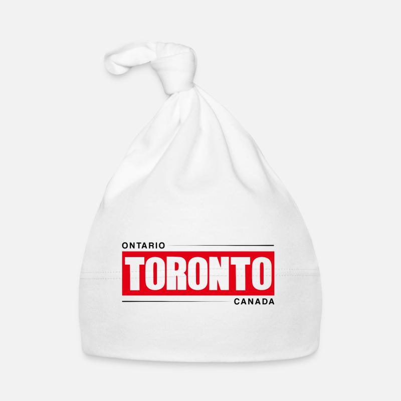 Toronto Bold Rot Schwarz Logo Baby Bio-Mütze