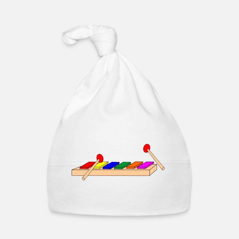 Trommeldreieck oder Tonxylophon Baby Bio-Mütze
