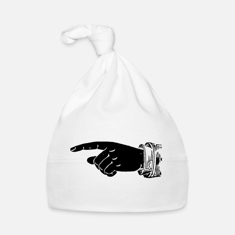 Hand - Finger pointing Organic Baby Cap