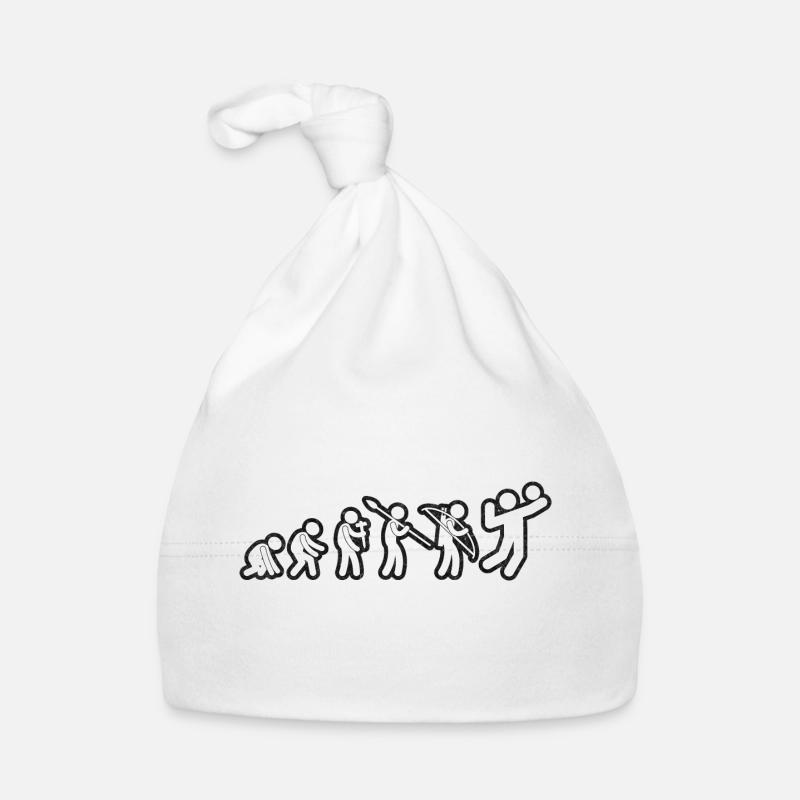 Evolution Volley-ball Blanc Grunge Bonnet bio Bébé