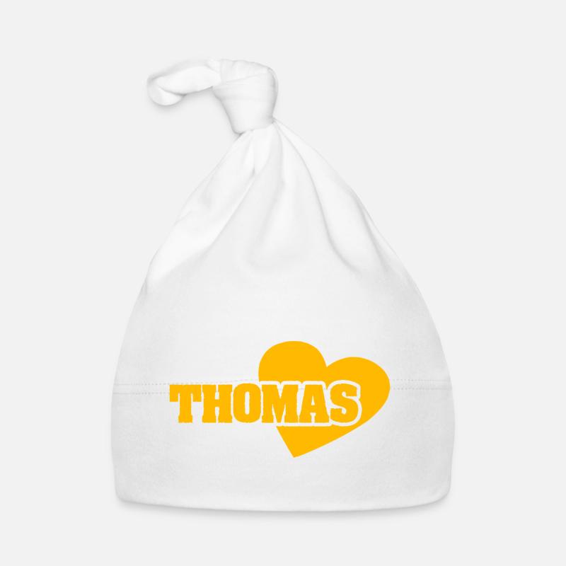 Thomas als Gold - Baby Bio-Mütze - Weiß