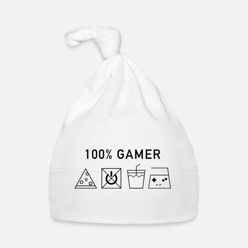 100 Gamer Black Version Baby Bio-Mütze