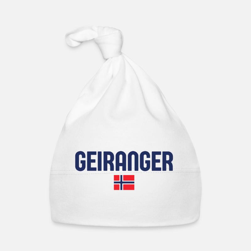 GEIRANGER, Norvège - Bonnet bio Bébé - blanc