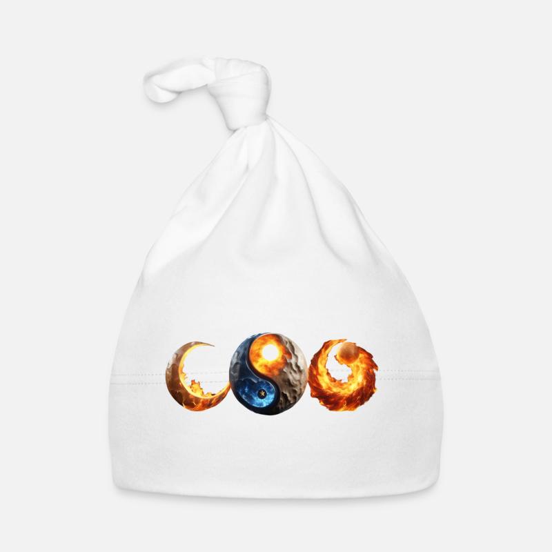 Planets on fire Organic Baby Cap