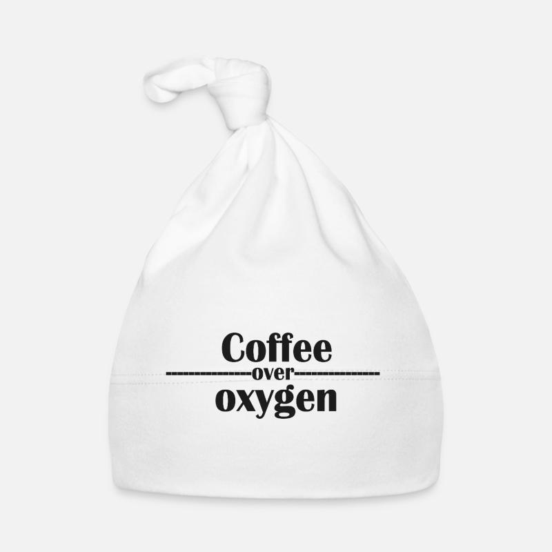 Coffee Over Oxygen Typography Organic Baby Cap