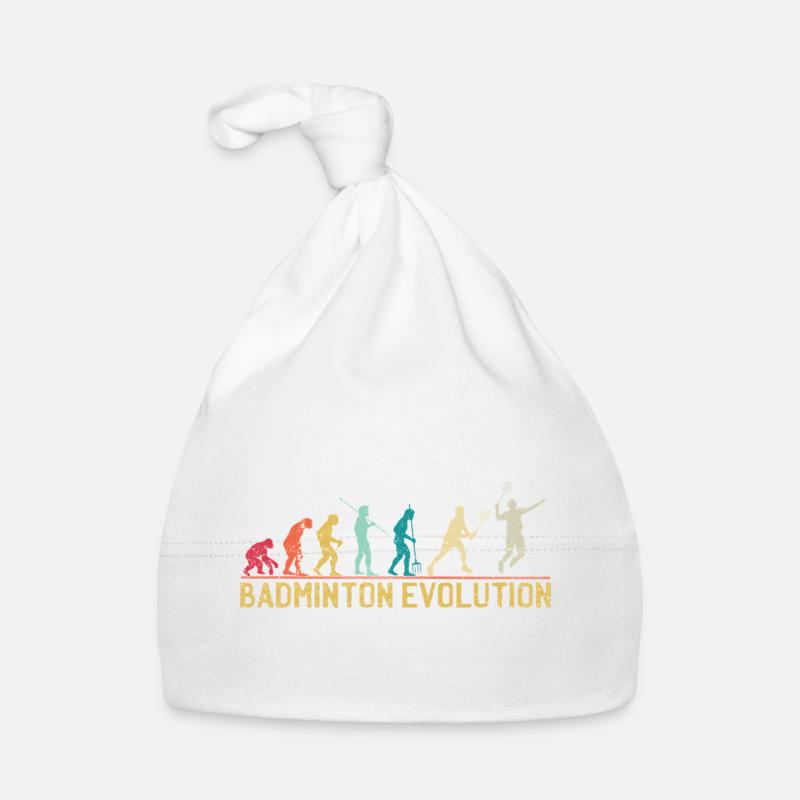 Badminton Evolution Timeline Design Organic Baby Cap