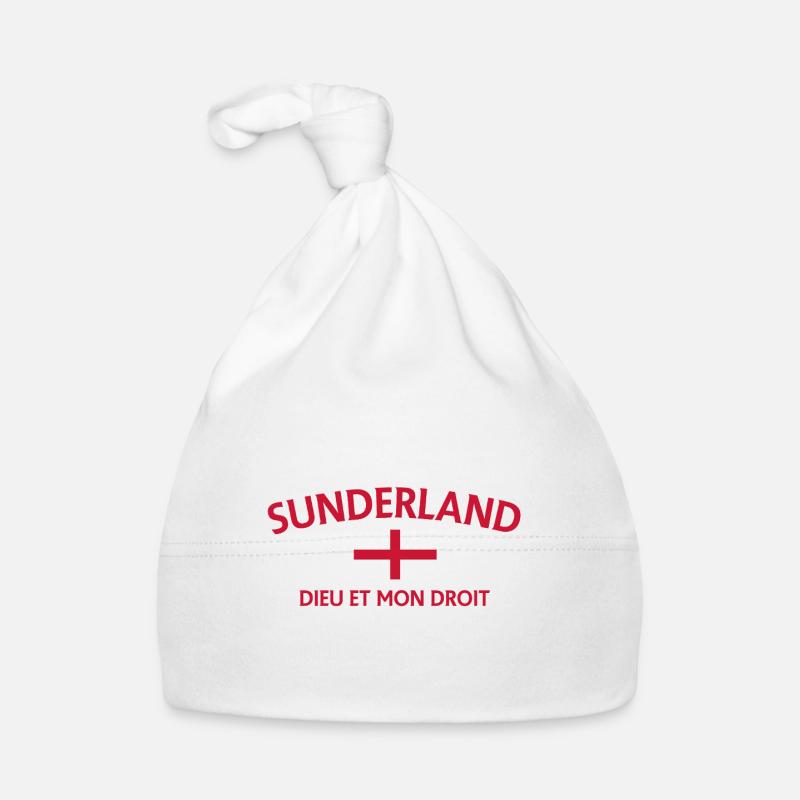 Drapeau de Sunderland Devise Écusson Bonnet bio Bébé