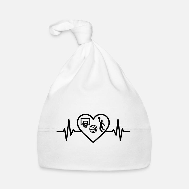Basket-ball Coeur Ballon Basketteur Joueur Bonnet bio Bébé
