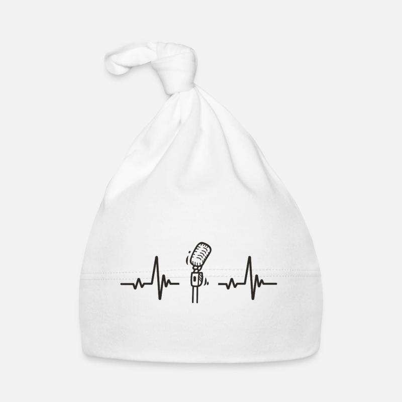 Micro Rétro Chant Musique Rythme Scène Cœur Bonnet bio Bébé