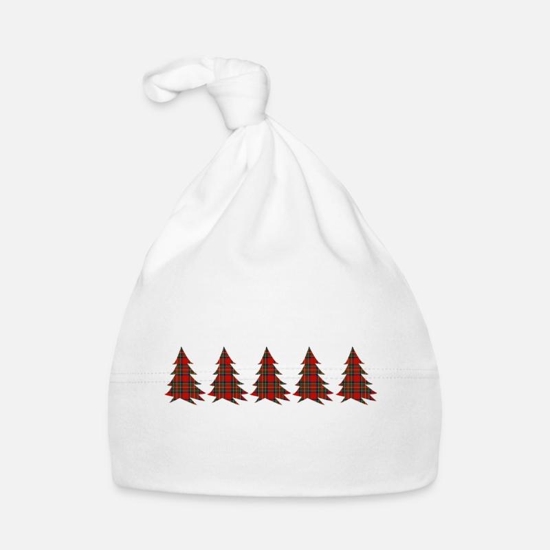 Forest Tartan Trees Organic Baby Cap