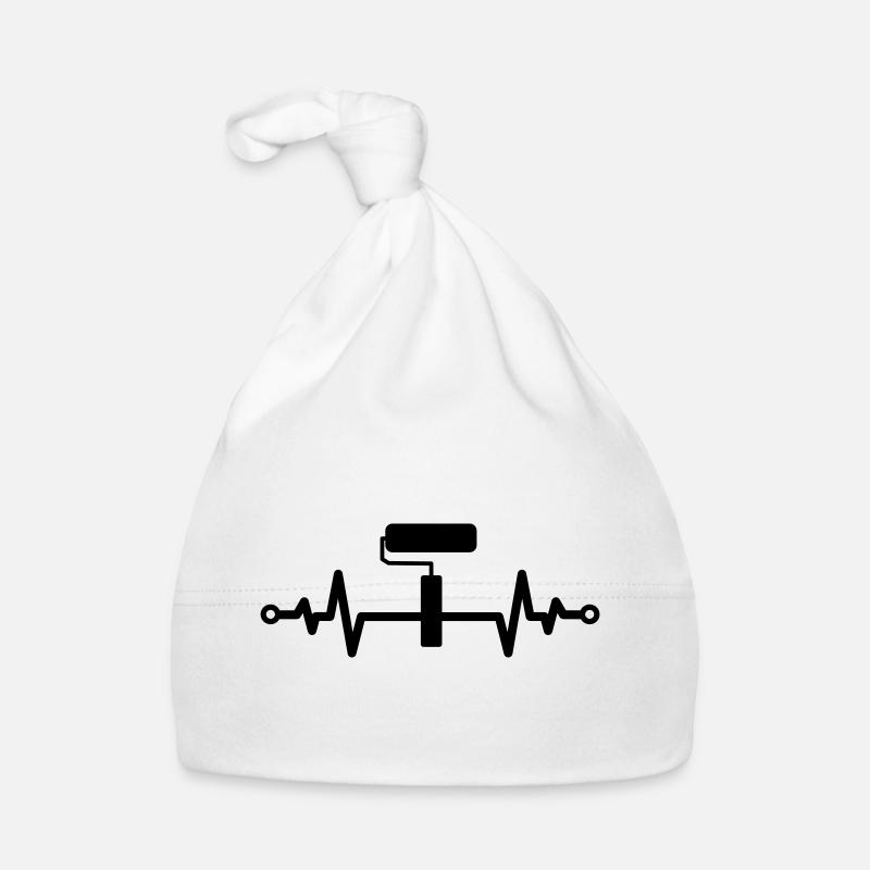 Paint Roller Heartbeat – Creativity Gift Idea Organic Baby Cap