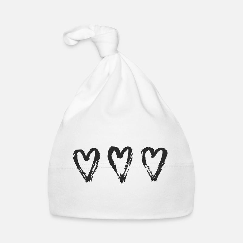 3 Herzen Baby Bio-Mütze