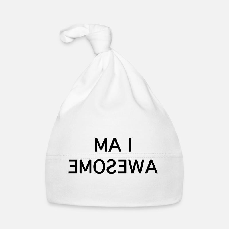 I Am Awesome – Spaßiger Spiegeltext Baby Bio-Mütze