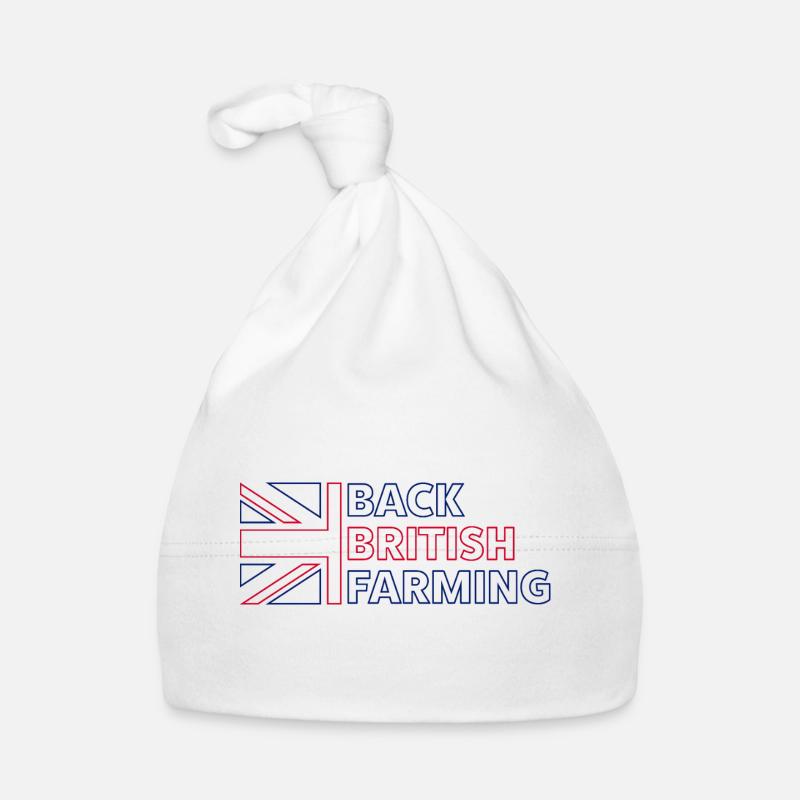 Back British Farming Emblem Organic Baby Cap