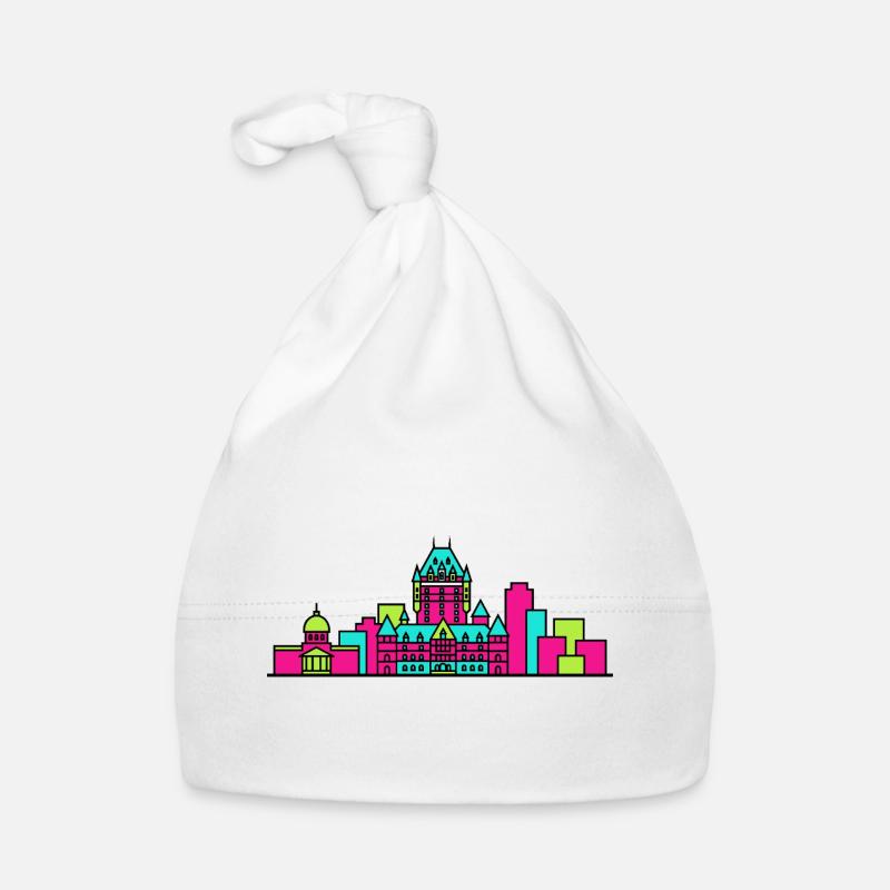 Château de la Skyline de Québec Frontenac Art Bonnet bio Bébé
