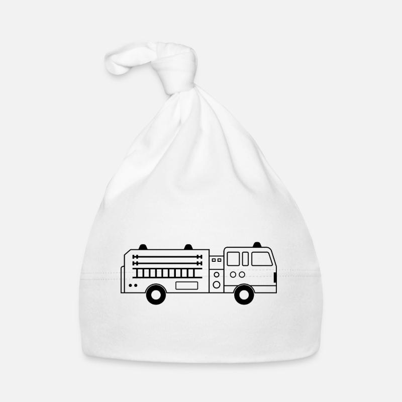 Feuerwehrauto Baby Bio-Mütze