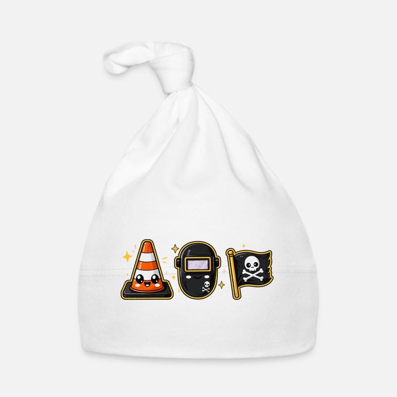 Ouvrier de chantier pirate Bonnet bio Bébé
