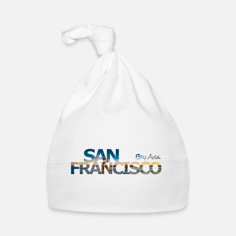 Région de la baie de San Francisco - cadeau - Bonnet bio Bébé - blanc