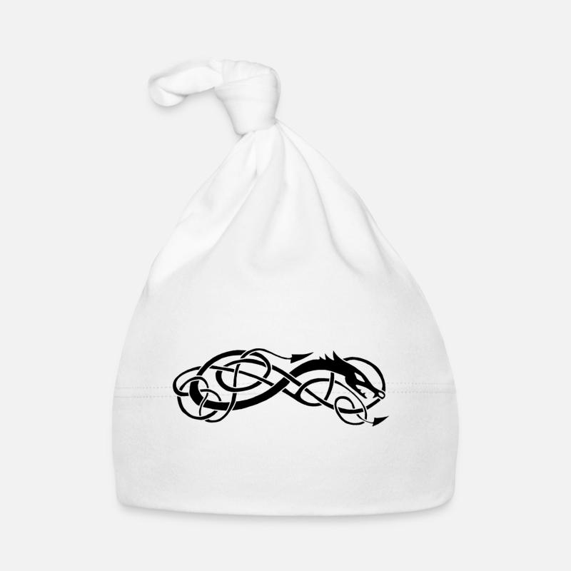 Serpent celte noir Bonnet bio Bébé