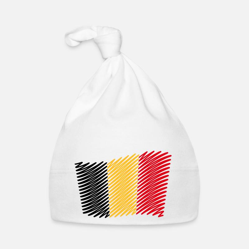 Drapeau De La Belgique / Tricolore (Scribble) Bonnet bio Bébé