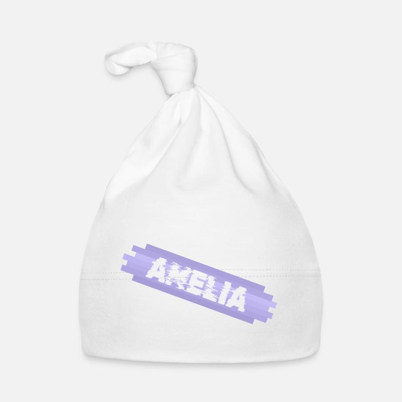 First name Amelia Organic Baby Cap