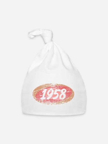 1958 - Bonnet bio Bébé - blanc - Devant